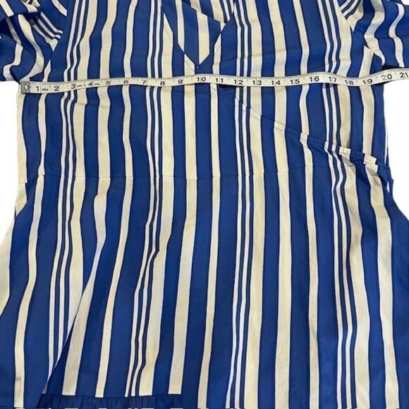 Chinti & Parker Striped Parasol Dress Oversized NO BELT Blue and White Size 6 - Picture 11 of 14